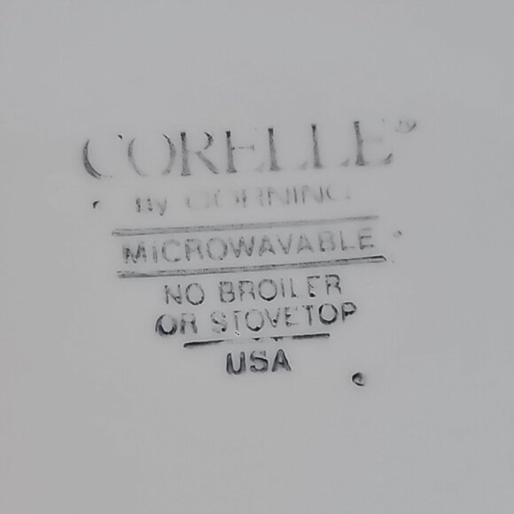 Corelle Soup Cereal Bowls navy blue stripe beige bowl  6.25” set of 2 Corning - Picture 7 of 11